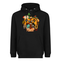 Black hello fall gamer Heavyweight Hoodie - CowGirlArtShop
