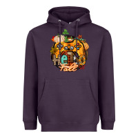 Plum hello fall gamer Heavyweight Hoodie - CowGirlArtShop