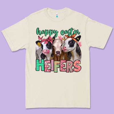Happy Easter Heifers Premium Tee Designed By Jasminsmagicworld