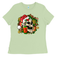 Matcha christmas skull and gift Ladies Tee - AdoDesignShop