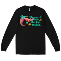 Black mermaid kisses starfish wishes Long Sleeve Tee - JahusDesignShop