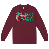 Burgundy mermaid kisses starfish wishes Long Sleeve Tee - JahusDesignShop
