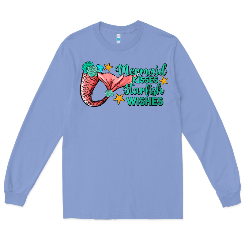 Mermaid Kisses Starfish Wishes Long Sleeve Tee by JahusDesignShop | Teevron