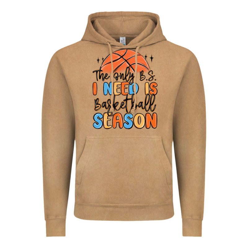 The Only B.s. I Need Is Basketball Season Vintage Hoodie by MaliasSmallBusiness | Teevron