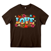 Chocolate Brown love summer Heavy Core Tee - AdoDesignShop