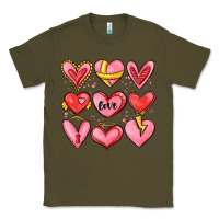 Army Green sketch hearts Classic Tee - MaliasSmallBusiness