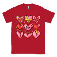 Red sketch hearts Classic Tee - MaliasSmallBusiness