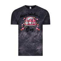 Cloud Black happy valentine's day gnome truck Vintage Tee - MaliasSmallBusiness