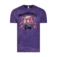 Cloud Purple happy valentine's day gnome truck Vintage Tee - MaliasSmallBusiness