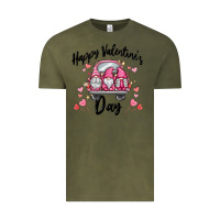 Vintage Olive happy valentine's day gnome truck Vintage Tee - MaliasSmallBusiness
