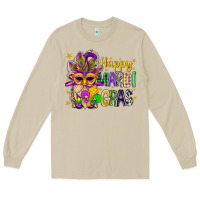 Mushroom Happy Mardi Gras With Gnome Long Sleeve Tee - BundleAndBundleShop