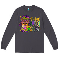 Smoke Happy Mardi Gras With Gnome Long Sleeve Tee - BundleAndBundleShop