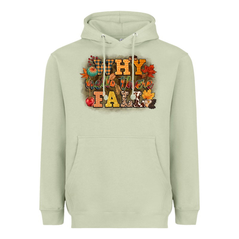 Why Hello There Fall Heavyweight Hoodie by CowGirlArtShop | Teevron