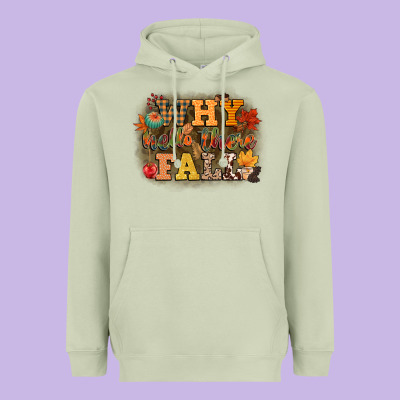 Why Hello There Fall Heavyweight Hoodie Designed By Cowgirlartshop