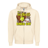 Sandshell It's a Softball kinda day leopard Zipper Hoodie - NancyCooperArtShop