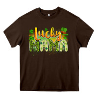 Chocolate Brown lucky mama Heavy Core Tee - Artiststas