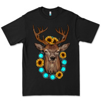 Black deer gemstone sunflower Premium Tee - JahusDesignShop
