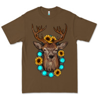 Cacao deer gemstone sunflower Premium Tee - JahusDesignShop
