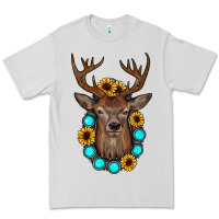 Dove Grey deer gemstone sunflower Premium Tee - JahusDesignShop
