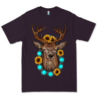 Plum deer gemstone sunflower Premium Tee - JahusDesignShop