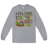 Heather Grey King Cake Calories Don't Count Mardi Gras Long Sleeve Tee - BundleAndBundleShop