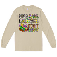 Mushroom King Cake Calories Don't Count Mardi Gras Long Sleeve Tee - BundleAndBundleShop