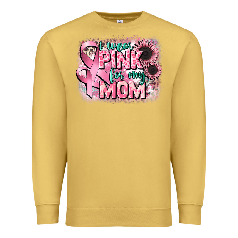 I Wear Pink For My Mom Premium Sweatshirt by CowGirlArtShop | Teevron