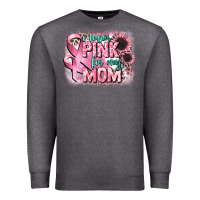 Charcoal Heather i wear pink for my mom Premium Sweatshirt - CowGirlArtShop