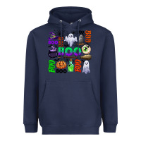 Navy boo halloween Heavyweight Hoodie - CowGirlArtShop