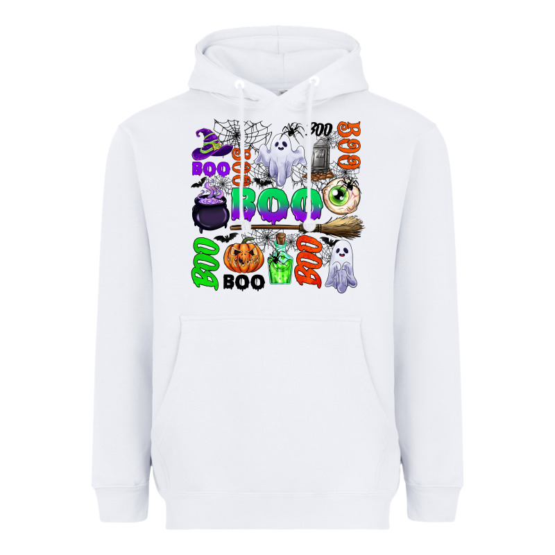 Boo Halloween Heavyweight Hoodie by CowGirlArtShop | Teevron
