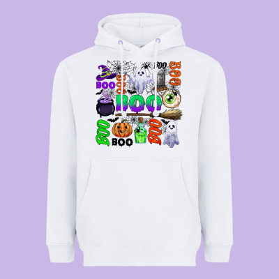 Boo Halloween Heavyweight Hoodie Designed By Cowgirlartshop