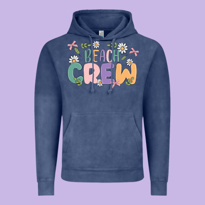 Beach Crew Vintage Hoodie Designed By Maliassmallbusiness