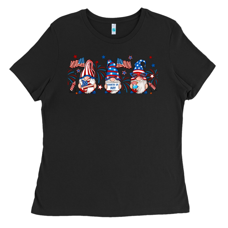 4th Of July Gnomes Libbey Glass Ladies Tee by RanaPortraitStore | Teevron