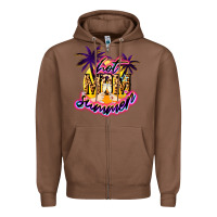 Chestnut Hot Mom summer Zipper Hoodie - NancyCooperArtShop