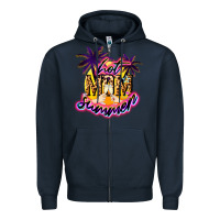 Navy Hot Mom summer Zipper Hoodie - NancyCooperArtShop