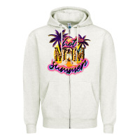 Oatmeal Heather Hot Mom summer Zipper Hoodie - NancyCooperArtShop