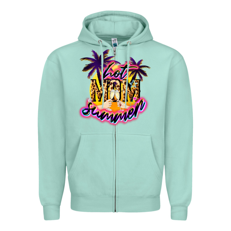 Hot Mom Summer Zipper Hoodie by NancyCooperArtShop | Teevron