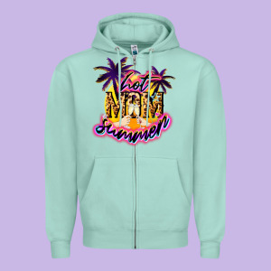 Hot Mom Summer Zipper Hoodie Designed By Nancycooperartshop