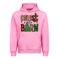 Fuchsia Pink christ is born Urban Hoodie - FaDigitalArtStudio