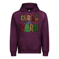 Mauve Wine christ is born Urban Hoodie - FaDigitalArtStudio