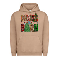 Pigment Burro christ is born Urban Hoodie - FaDigitalArtStudio