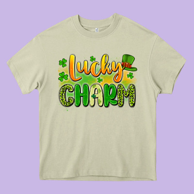 Lucky Charm Heavy Core Tee Designed By Artiststas