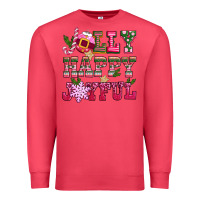 Cardinal jolly happy joyful pink christmas Premium Sweatshirt - CowGirlArtShop