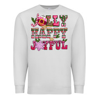 Dove Grey jolly happy joyful pink christmas Premium Sweatshirt - CowGirlArtShop
