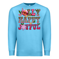 Ocean Blue jolly happy joyful pink christmas Premium Sweatshirt - CowGirlArtShop