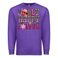 Purple jolly happy joyful pink christmas Premium Sweatshirt - CowGirlArtShop
