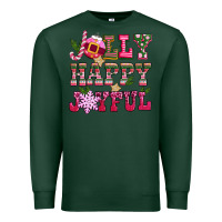 Sports Green jolly happy joyful pink christmas Premium Sweatshirt - CowGirlArtShop