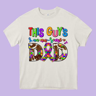 This Guys An Ausome Dad Heavy Core Tee Designed By Adodesignshop