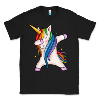 Black dabbing unicorn Classic Tee - MaliasSmallBusiness