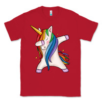 Red dabbing unicorn Classic Tee - MaliasSmallBusiness
